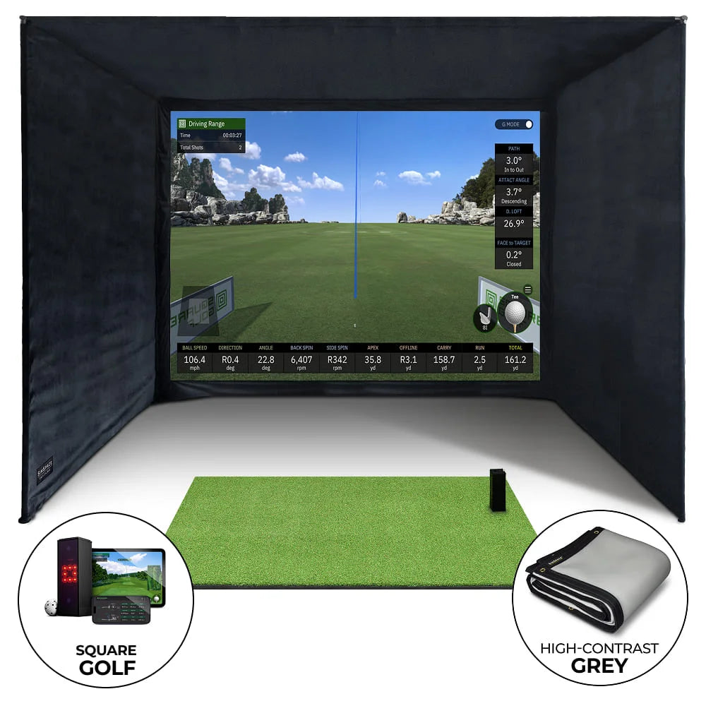Square Golf Enclosure Bundle with UltraMAX Screen