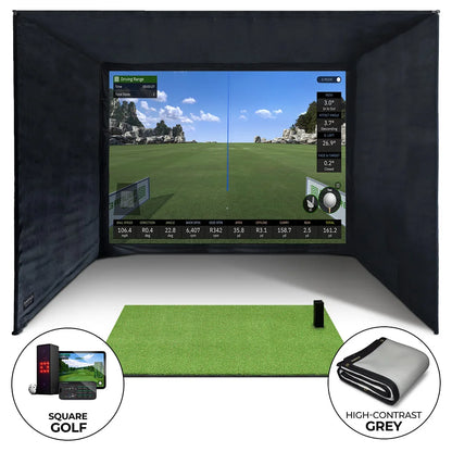 Square Golf Enclosure Bundle with UltraMAX Screen