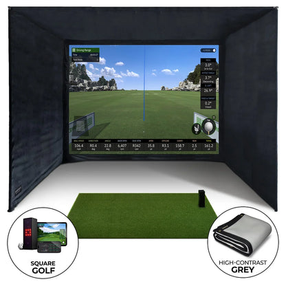 Square Golf Enclosure Bundle with UltraMAX Screen