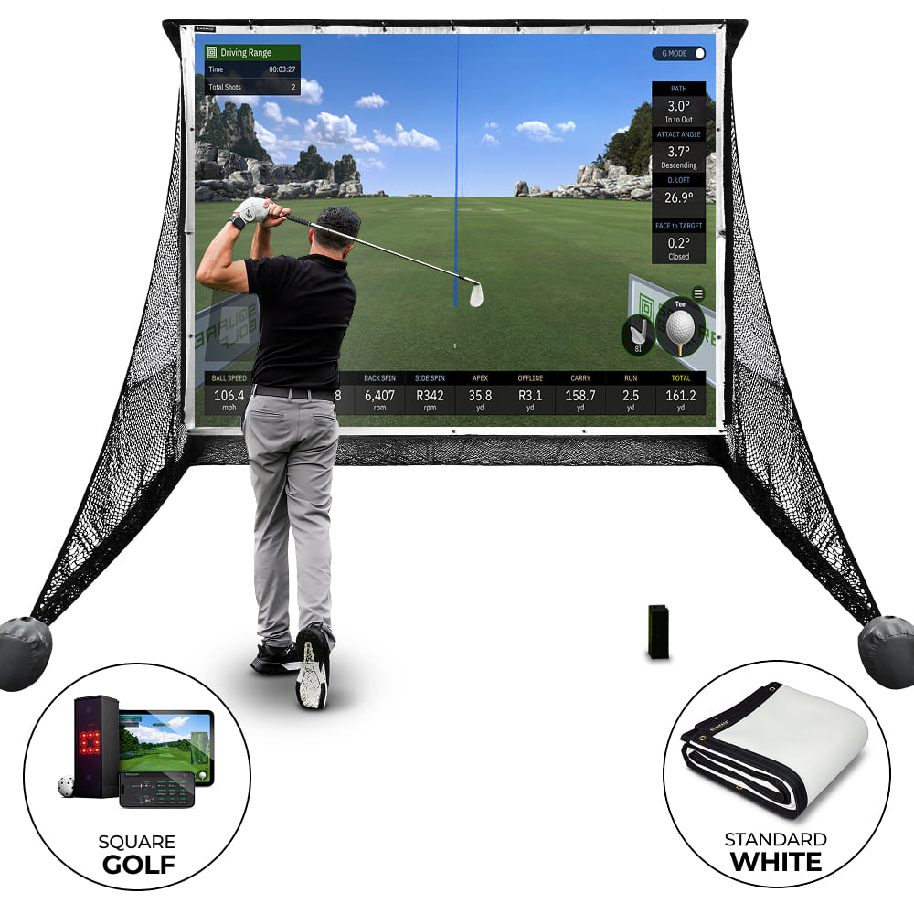 Square Golf Practice Net Bundle
