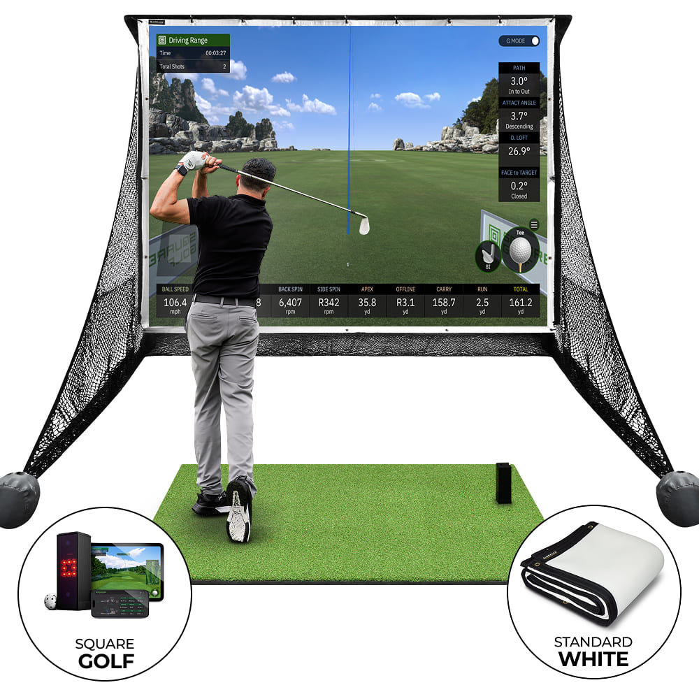 Square Golf Practice Net Bundle