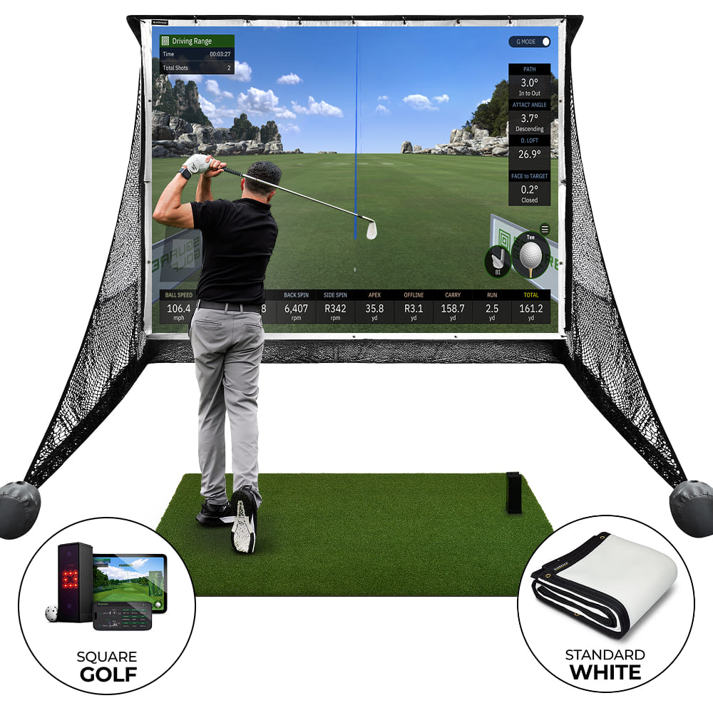 Square Golf Practice Net Bundle